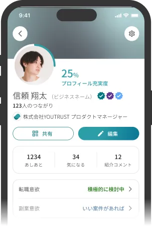 会員登録とプロフィール入力
